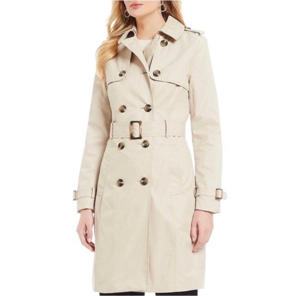 Antonio Melani Double Breasted Trench Coat, Khaki, Small